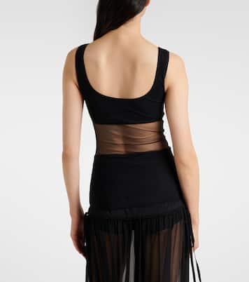 Semi-sheer tank top | Nensi Dojaka