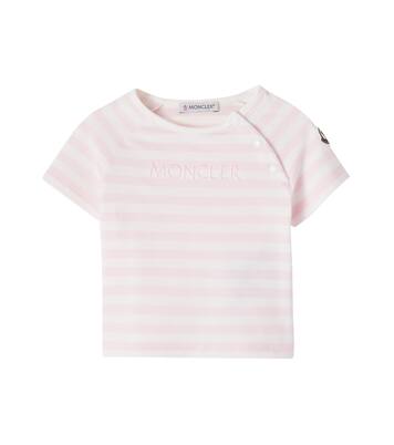 Bébé – T-shirt rayé en coton mélangé | Moncler Enfant