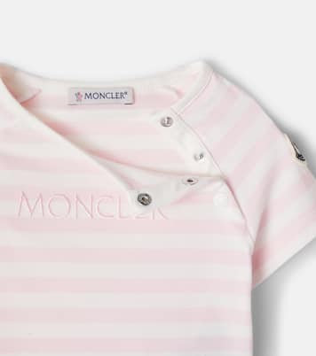Bébé – T-shirt rayé en coton mélangé | Moncler Enfant