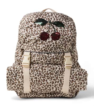 Clover leopard-print sequined backpack | Konges Sløjd
