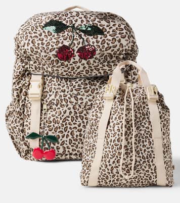 Clover leopard-print sequined backpack | Konges Sløjd