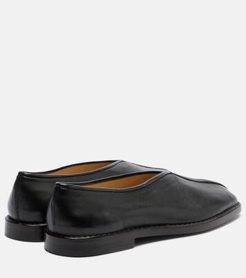 Piped leather slip-on shoes | Lemaire