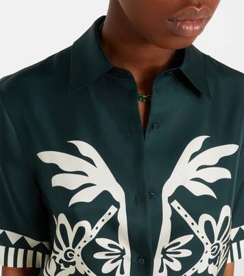 Chemise Émeraude imprimée en soie | Eres