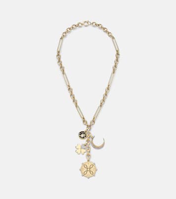 True Love & Crescent Midsize 18kt gold necklace with diamonds | FoundRae