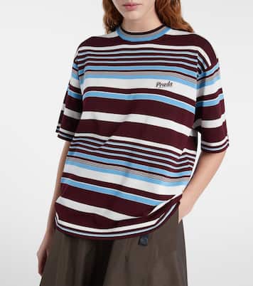 Striped cotton T-shirt | Prada
