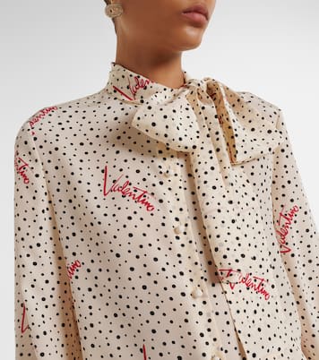 Hemd Plus De Pois aus Crêpe de Chine | Valentino