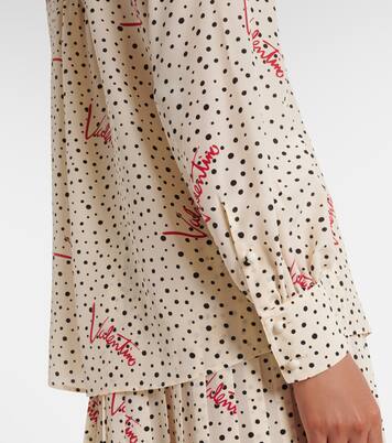 Hemd Plus De Pois aus Crêpe de Chine | Valentino