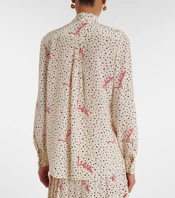 Hemd Plus De Pois aus Crêpe de Chine | Valentino