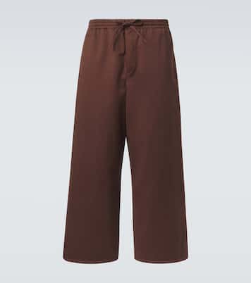 Paula's Ibiza cotton-blend wide-leg pants | Loewe