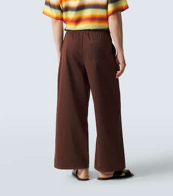 Paula's Ibiza cotton-blend wide-leg pants | Loewe