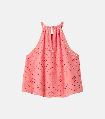 Cleo broderie anglaise cotton top | Poupette St Barth Kids