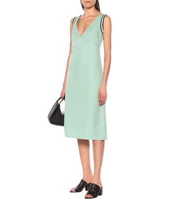 Sleeveless cady midi dress | Plan C