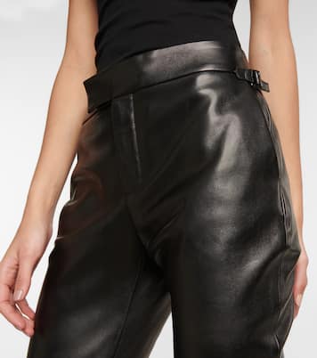 Mid-Rise-Schlaghose aus Leder | Tom Ford