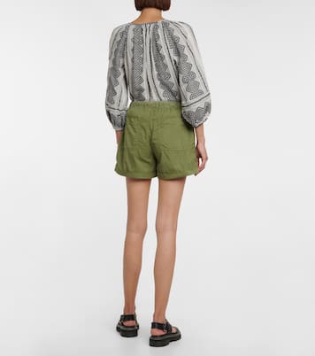 Mid-Rise Shorts Tenley aus Baumwolle | Velvet