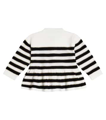 Baby striped wool-blend cardigan | Balmain Kids