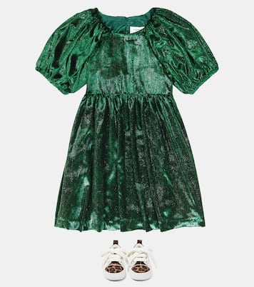 Balloon-sleeve velvet dress | Paade Mode