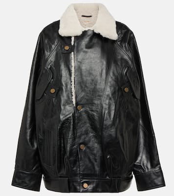 Lederjacke Menash mit Shearling | Dodo Bar Or
