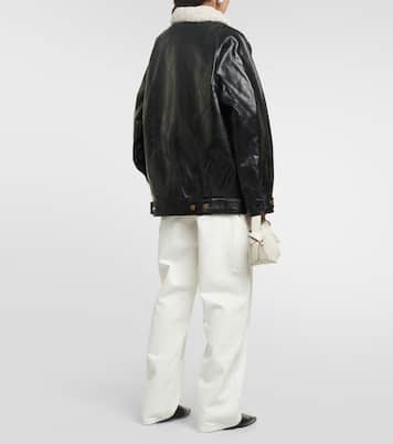 Lederjacke Menash mit Shearling | Dodo Bar Or
