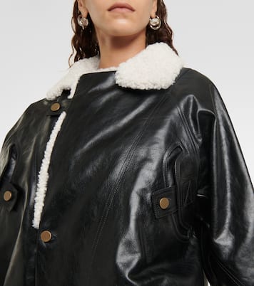 Lederjacke Menash mit Shearling | Dodo Bar Or