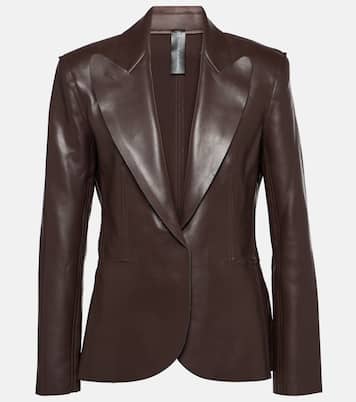 Faux leather blazer | Norma Kamali