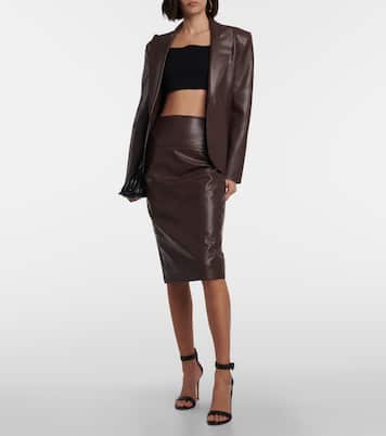 Faux leather blazer | Norma Kamali