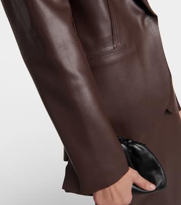 Faux leather blazer | Norma Kamali