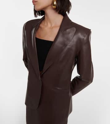 Faux leather blazer | Norma Kamali