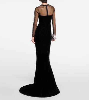 Verzierte Robe aus Samt | Miss Sohee