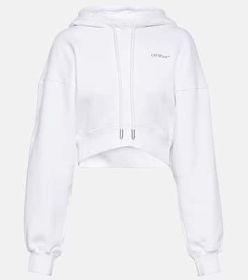 Printed cropped hoodie | Off-White