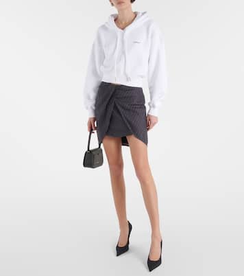 Printed cropped hoodie | Off-White