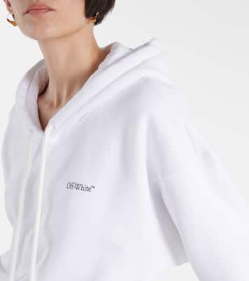 Printed cropped hoodie | Off-White