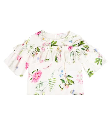 Ruffle floral top | Monnalisa