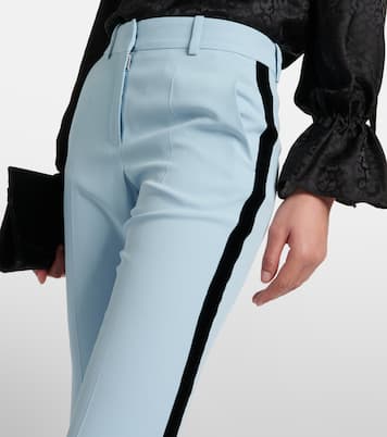 Velvet-trimmed cady flared pants | Nina Ricci