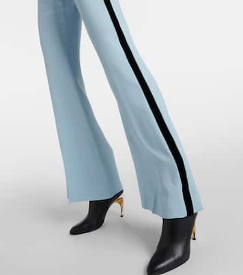 Velvet-trimmed cady flared pants | Nina Ricci