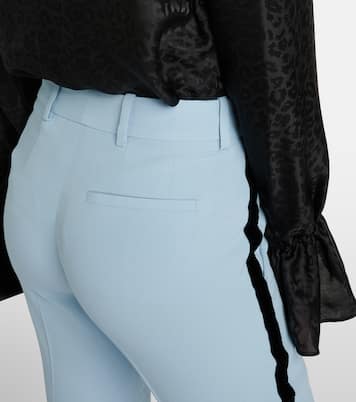 Velvet-trimmed cady flared pants | Nina Ricci