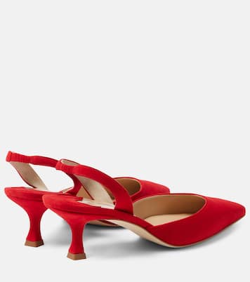 Escarpins Carolyne Gala Val en daim | Manolo Blahnik