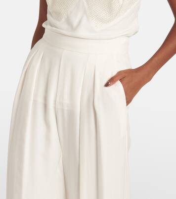 Bridal Weite Hose Lampo aus Seidenchiffon | Max Mara