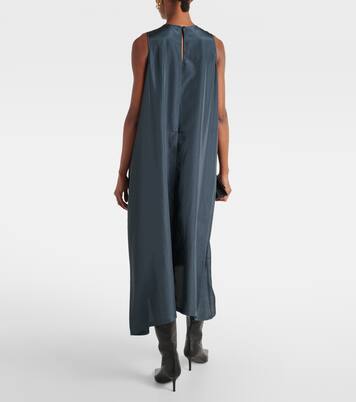 Robe asymétrique en satin | Acne Studios