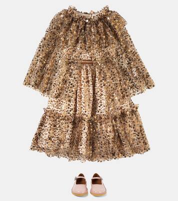 Sequined tulle cape and dress set | Patachou