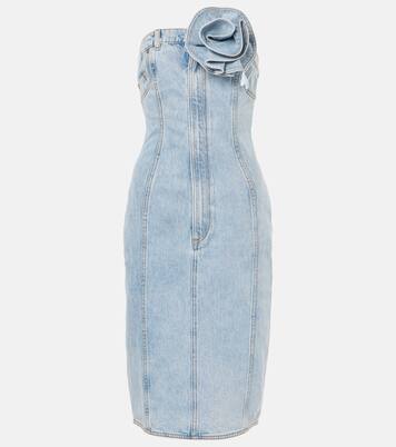 Robe midi en jean à fleurs | Area