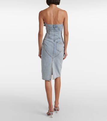 Robe midi en jean à fleurs | Area