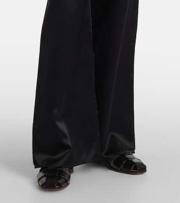 Pantalon ample Austin en laine et soie | Asceno