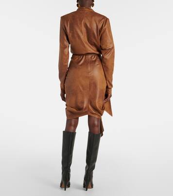 فستان لف درابيه من جلد سويدي صناعي Aleora | Isabel Marant