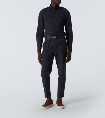 Cambridge logo suede sneakers | Tom Ford