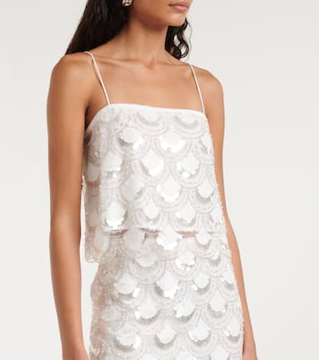 Cropped-Top mit Pailletten | Rotate