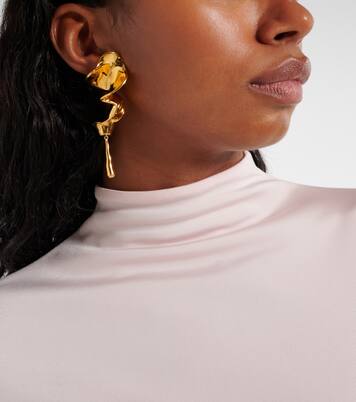 Tidal gold-plated drop earrings | Khaite