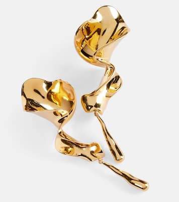 Tidal gold-plated drop earrings | Khaite