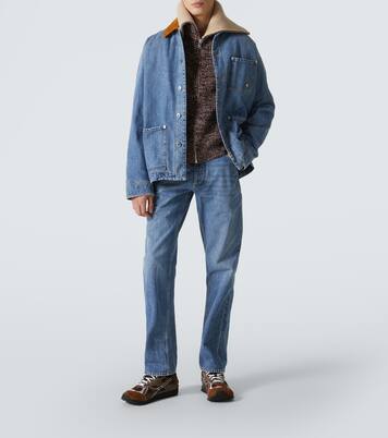 Chaqueta de denim con ante | Bottega Veneta