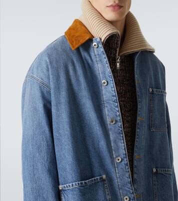 Chaqueta de denim con ante | Bottega Veneta
