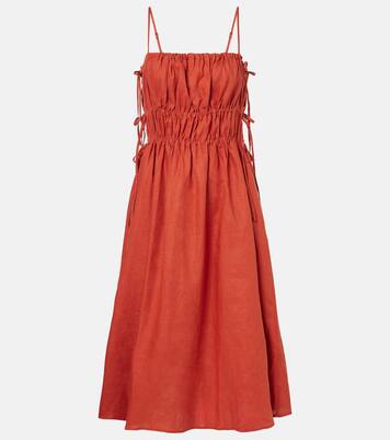 Robe midi Eze en lin | Asceno